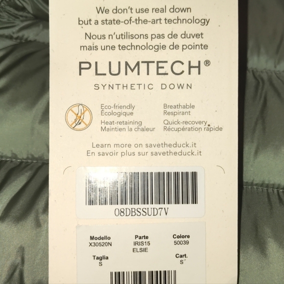 🆕 🦆 SAVE THE DUCK Elsie Jacket-Seaweed Green - Picture 10 of 11